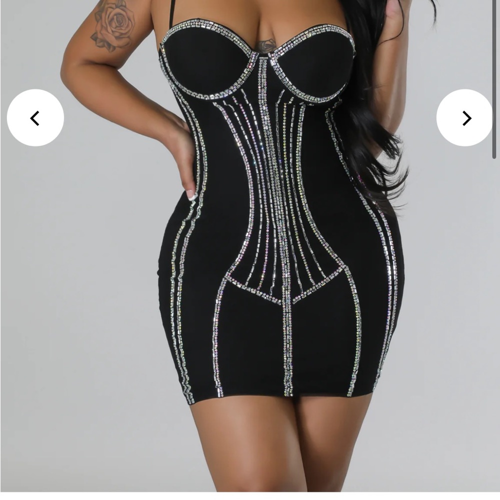 Elegant Black and Silver Dress